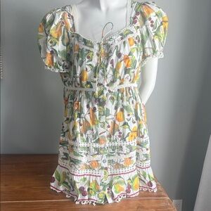FARM Rio Fruit and Floral Dress